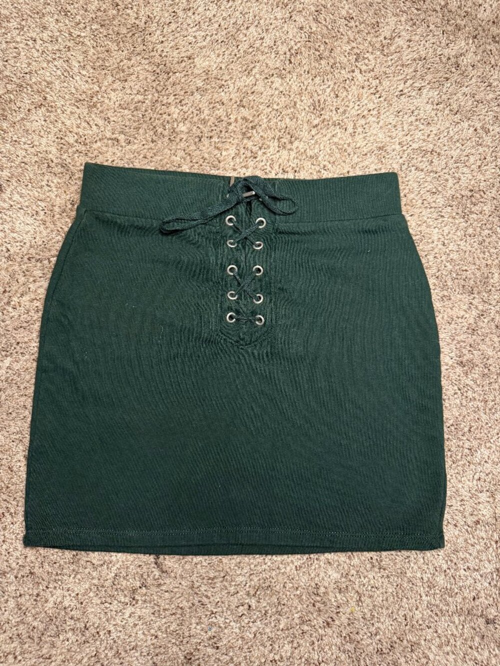 FOREVER 21 Women's Green Lace-Up Stretch Pencil Skirt Small - Picture 6 of 6